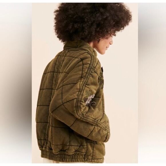 Free People x Tricia Fix Upcycled Quilted Jacket - S - Picture 2 of 8